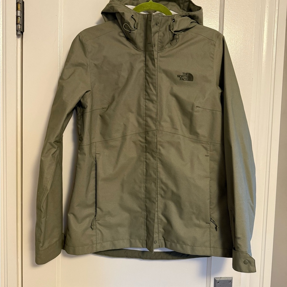The North Face army green Women's shell/ rain Jacket
